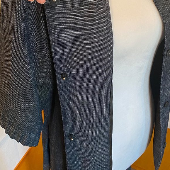 Chambray (Blue/Gray) Retro Style Sharagano Jacket-US Size 16-Excellent Condition - Picture 9 of 11